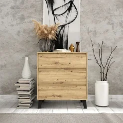 Komoda z trzema szufladami, dąb artisan BORG