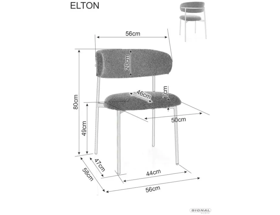 Krzesło Elton Raven