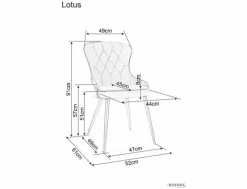 Krzesło Lotus Velvet