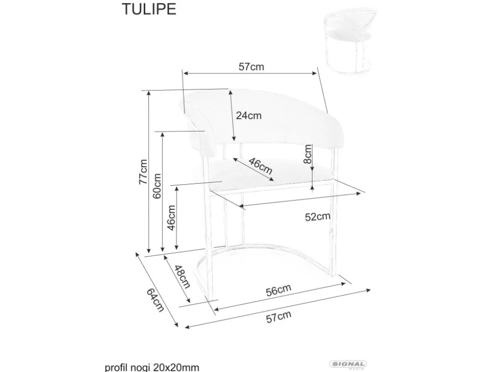 Krzesło Tulipe Velvet