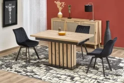 LAMELLO stół rozkładany 160-210/90 cm dąb artisan/czarny (2p=1szt)1 sztuka