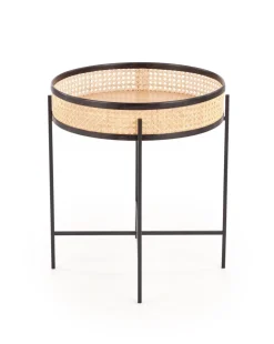 LANIPA ława czarny / rattan naturalny (1p=1szt)1 sztuka