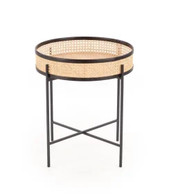 LANIPA ława czarny / rattan naturalny (1p=1szt)1 sztuka