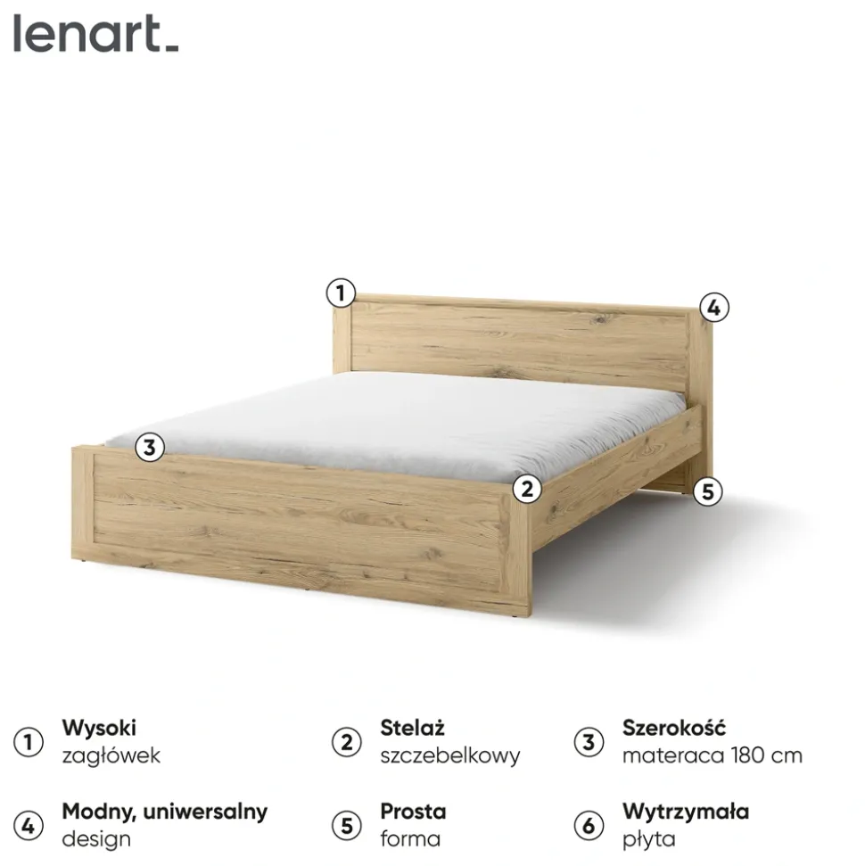 Lenart łóżko 180 Idea ID-08 sanremo