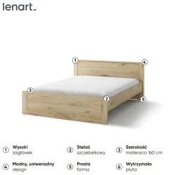 Lenart łóżko 160 Idea ID-08 sanremo