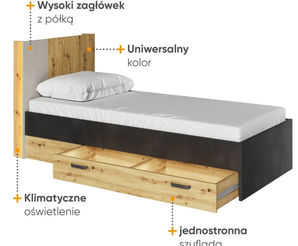 Lenart łóżko 120 Qubic QB-11