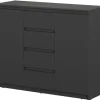 Lenart komoda Idea ID-04 czarna w stylu nowoczesnym