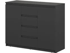 Lenart komoda Idea ID-04 czarna w stylu nowoczesnym