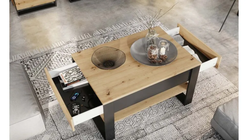 Lenart stolik kawowy Quant QA-09 w stylu loft