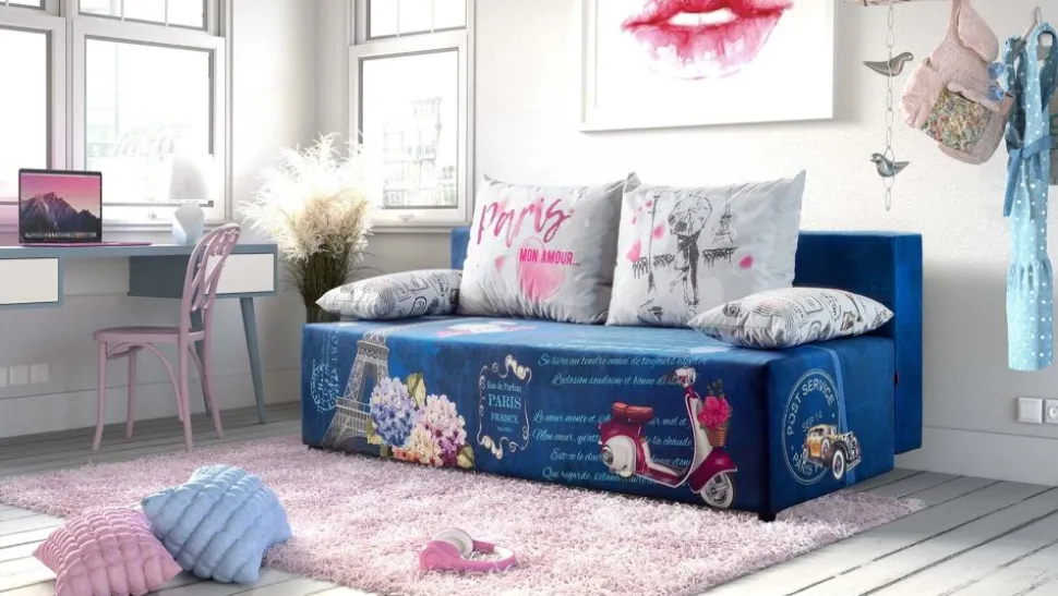 Libro sofa Play Full France 3FBA z funkcją spania i pojemnikiem