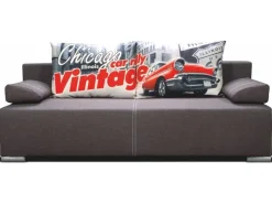Libro sofa Play Lux Chicago 3FBA, drukowane wzory na poduszkach