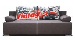 Libro sofa Play Lux Chicago 3FBA, drukowane wzory na poduszkach