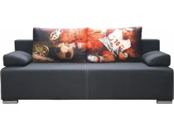 Libro sofa Play Lux Euro 3FBA, kolorowe poduchy