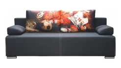 Libro sofa Play Lux Euro 3FBA, kolorowe poduchy