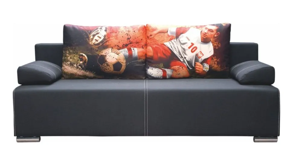 Libro sofa Play Lux Euro 3FBA, kolorowe poduchy