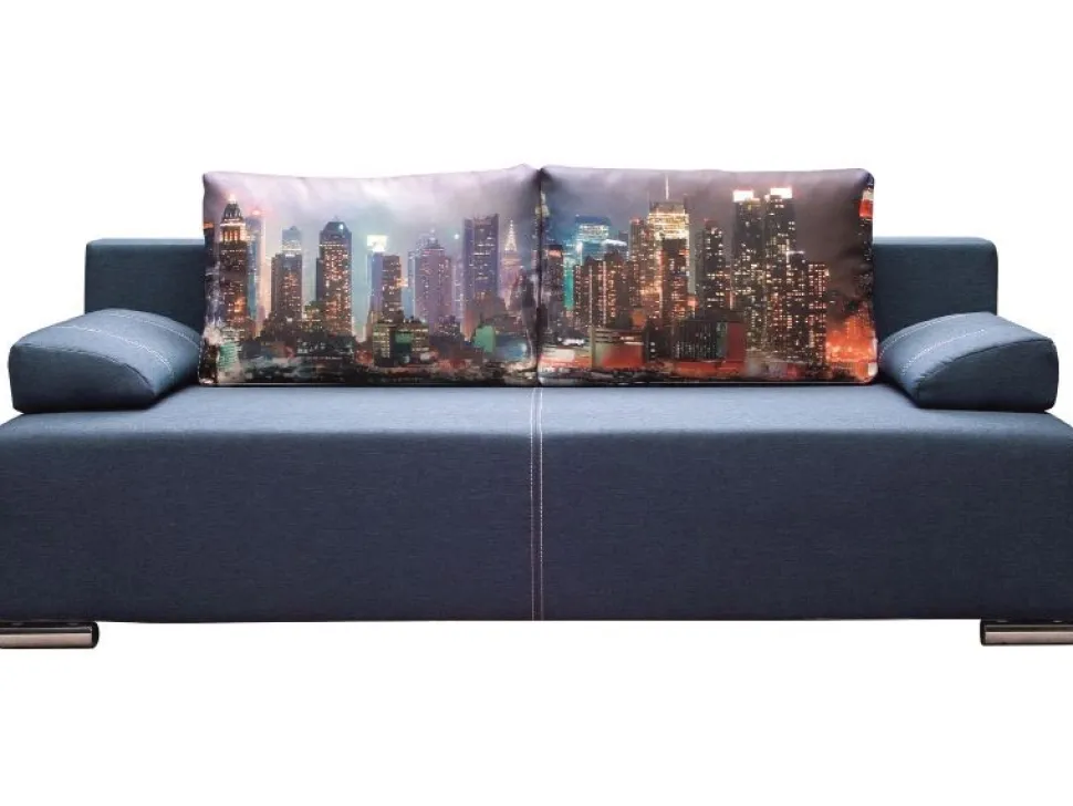 Libro sofa Play Lux Manhattan 3FBA, wzorzyste poduszki