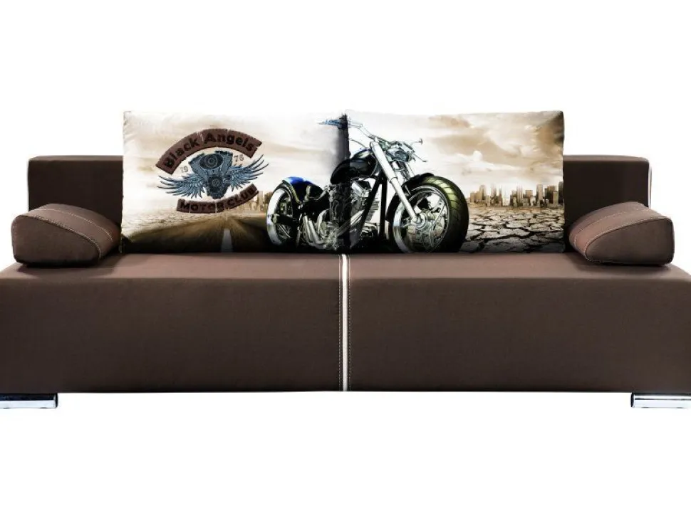 Libro sofa Play New Motocykl 3FBA z grafiką na poduszkach