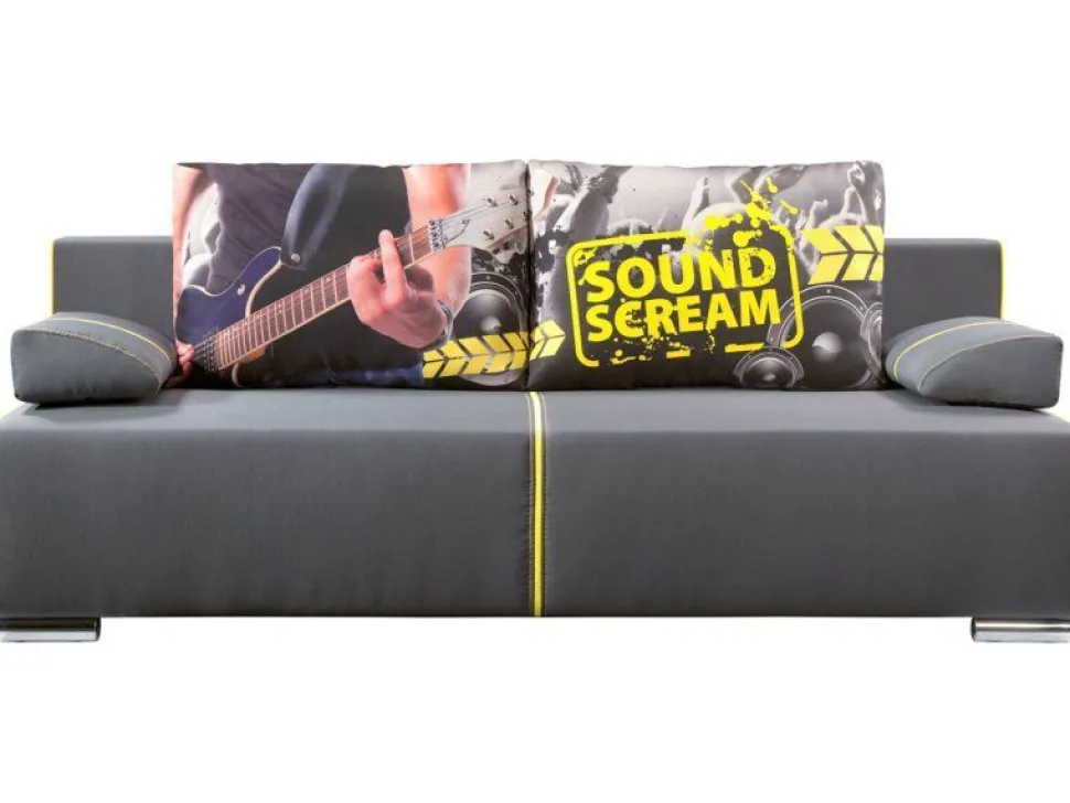 Libro sofa Play New Sound 3FBA, wzory 3D na poduszkach
