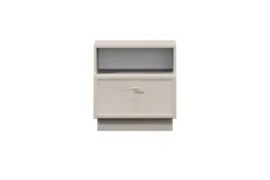 LORINI SZAFKA NOCNA 45 1SZ - cashmere / T-bar złoty / cokół