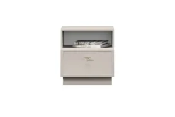 LORINI SZAFKA NOCNA 45 1SZ - cashmere / T-bar złoty / cokół
