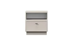 LORINI SZAFKA NOCNA 45 1SZ - cashmere / T-bar czarny / cokół