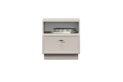 LORINI SZAFKA NOCNA 45 1SZ - cashmere / T-bar czarny / cokół