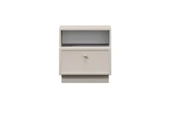LORINI SZAFKA NOCNA 45 1SZ - cashmere / gałka złota / cokół