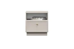 LORINI SZAFKA NOCNA 45 1SZ - cashmere / gałka złota / cokół