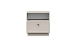 LORINI SZAFKA NOCNA 45 1SZ - cashmere / gałka czarna / cokół