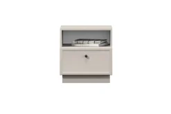 LORINI SZAFKA NOCNA 45 1SZ - cashmere / gałka czarna / cokół