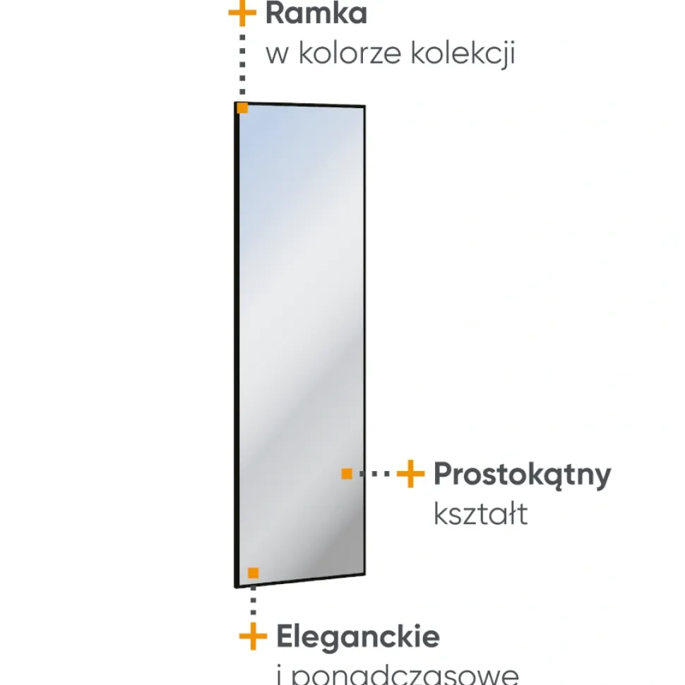 Lustro do przedpokoju Lenart Quant QG-06 czarny