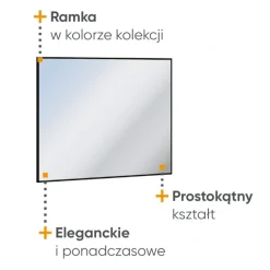 Lustro do przedpokoju Lenart Quant QG-05 czarny
