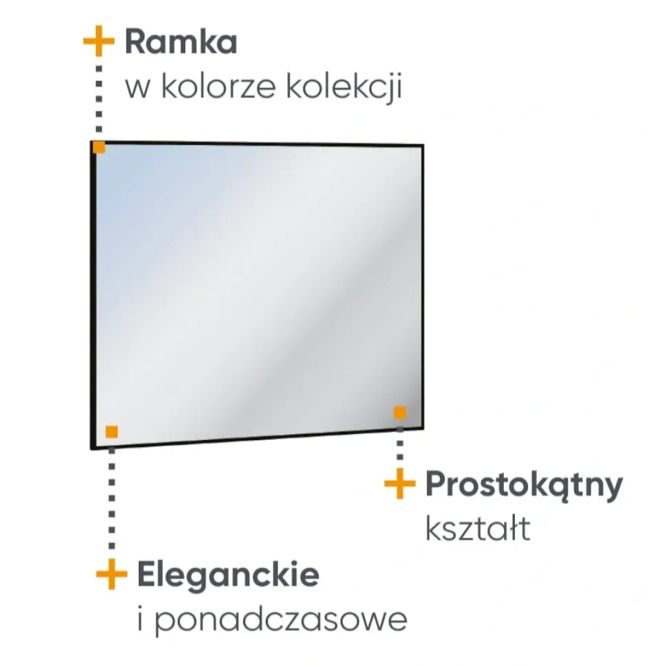 Lustro do przedpokoju Lenart Quant QG-05 czarny