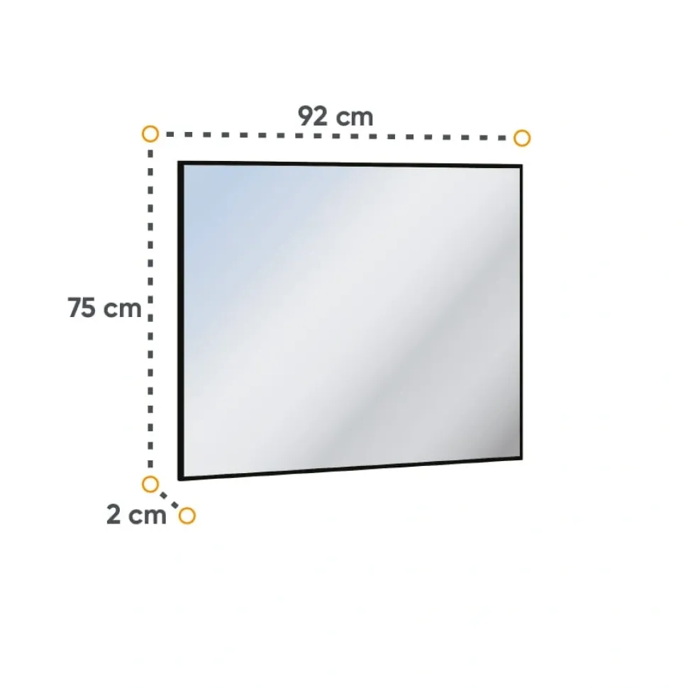 Lustro do przedpokoju Lenart Quant QG-05 czarny