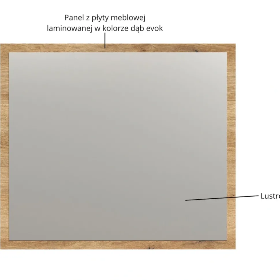 Lustro Esteban 80 cm – nowoczesne lustro do przedpokoju, garderoby i salonu