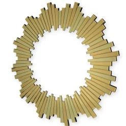 Lustro okrągłe Sunset Gold 80cm w delikatnej ramie
