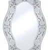 Lustro owalne Lugano 80/120cm w lustrzanej ornamentowej zdobionej ramie
