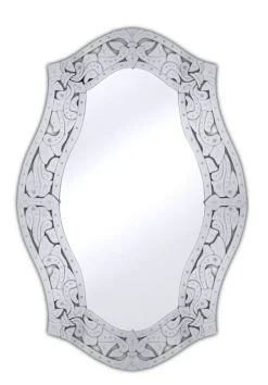 Lustro owalne Lugano 80/120cm w lustrzanej ornamentowej zdobionej ramie