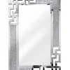 Lustro Prato 80/120cm w stylu glamour z ramą z kryształków o geometrycznym wzorze