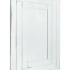 Lustro prostokątne Penelopa 80/140cm w stylu glamour z ramą z lustrzanych fragmentów o delikatnej fazie