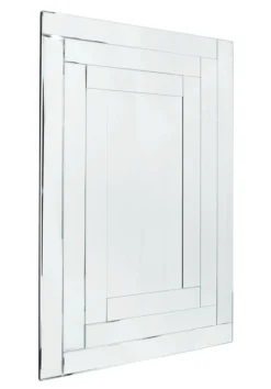 Lustro prostokątne Penelopa 80/140cm w stylu glamour z ramą z lustrzanych fragmentów o delikatnej fazie