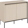 Mała komoda ryflowana  Lenart Trend TR-02 beż piaskowy