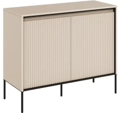 Mała komoda ryflowana Lenart Trend TR-02 beż piaskowy