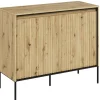 Mała komoda z lamelami Lenart Trend TR-02 dąb artisan