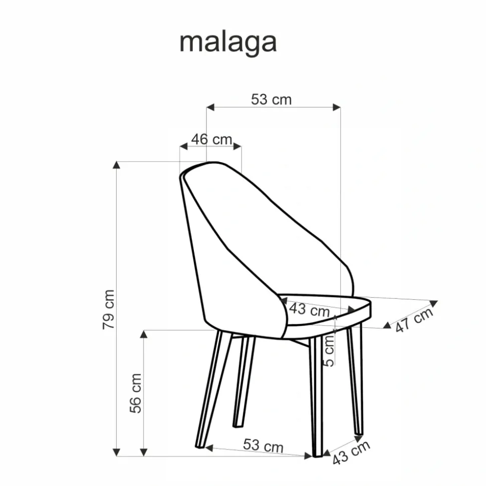 MALAGA krzesło cynamonowy / tap: MAVEL 44 / STELAR 54 (1p=1szt)1 sztuka