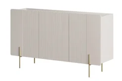MALMI Komoda 150 3D - cashmere / crema bianca / złote nogi