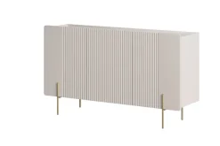 MALMI Komoda 150 3D - cashmere / crema bianca  / złote nogi
