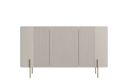 MALMI Komoda 150 3D - cashmere / crema bianca / złote nogi