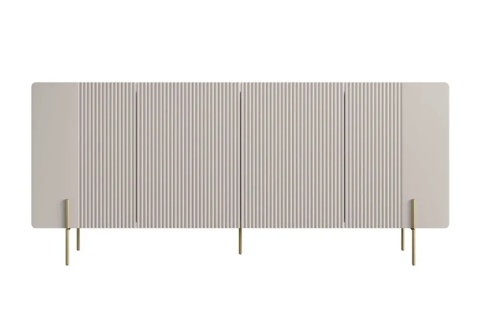 MALMI Komoda 200 4D - cashmere / złote nogi
