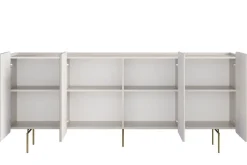 MALMI Komoda 200 4D - cashmere / złote nogi